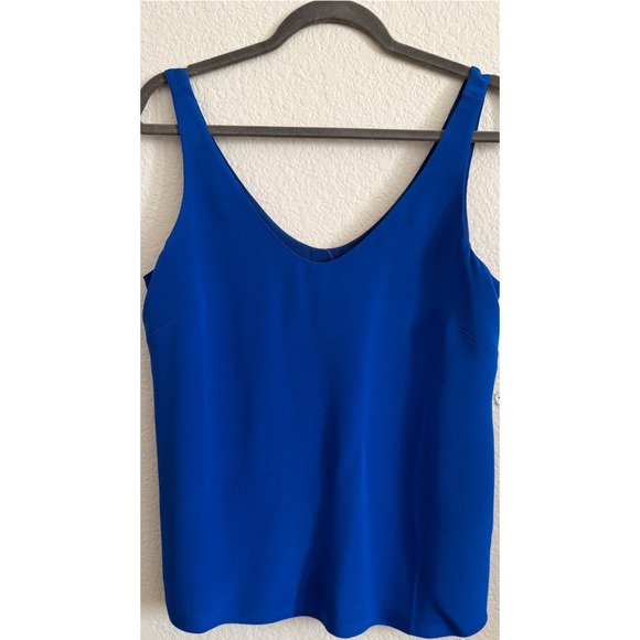 J.Crew Tops - J.Crew Silk V-Neck Camisole Tank Top Cobalt Blue Size 4 07897 NWT